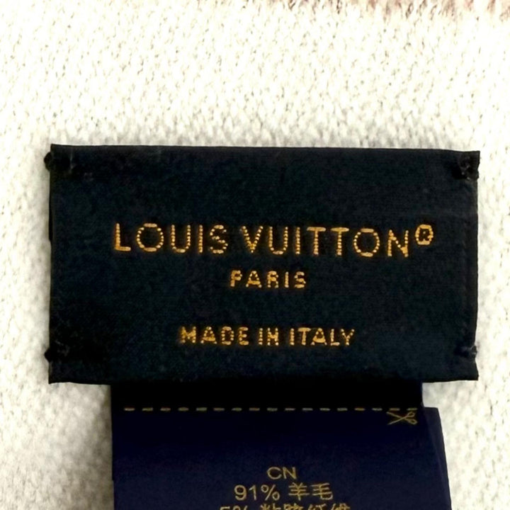 Excellent LOUIS VUITTON Scarf LV Essential Shine fringe wool Women M78237