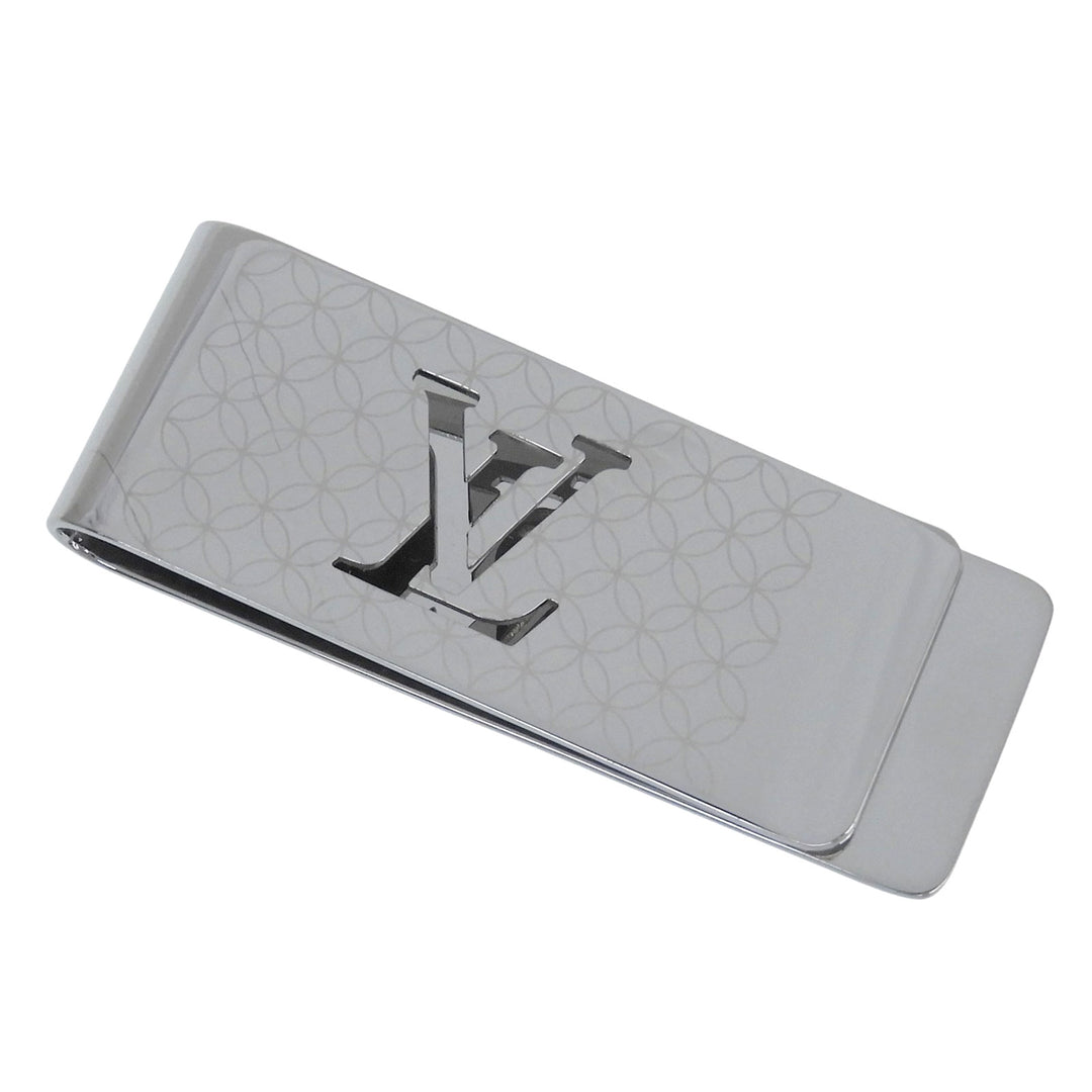 Great LOUIS VUITTON Money clip Bill Clip Champs Elysées Scissors Silver M65041