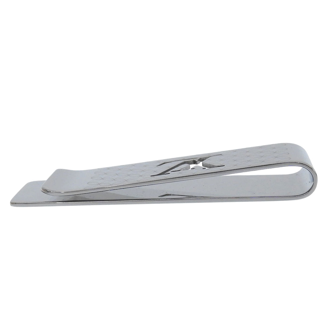 Great LOUIS VUITTON Money clip Bill Clip Champs Elysées Scissors Silver M65041