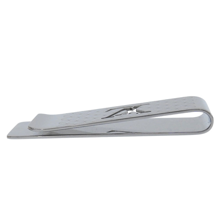 Great LOUIS VUITTON Money clip Bill Clip Champs Elysées Scissors Silver M65041
