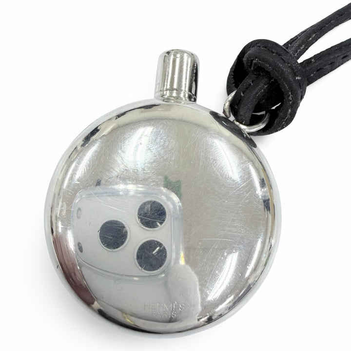 Great HERMES Necklace Perfume Bottle Pendant Silver 925 Women