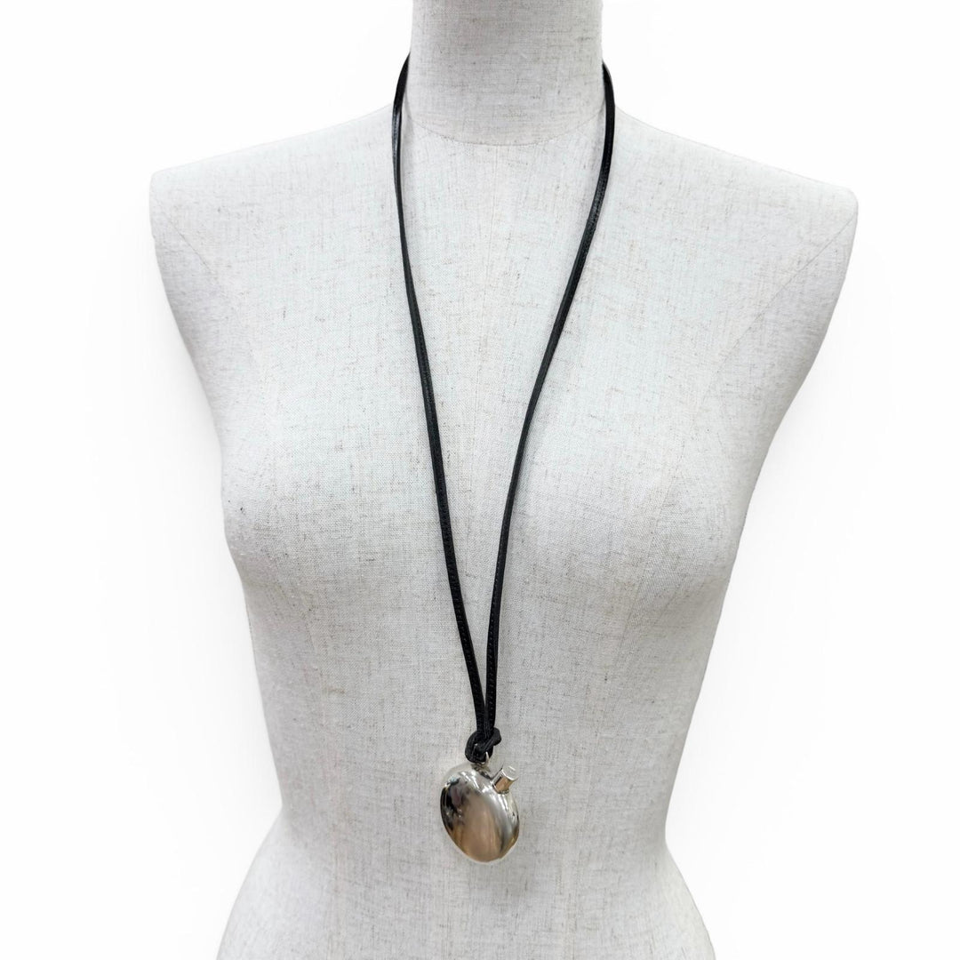 Great HERMES Necklace Perfume Bottle Pendant Silver 925 Women