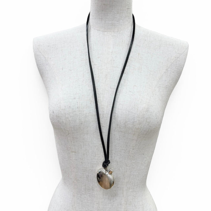 Great HERMES Necklace Perfume Bottle Pendant Silver 925 Women