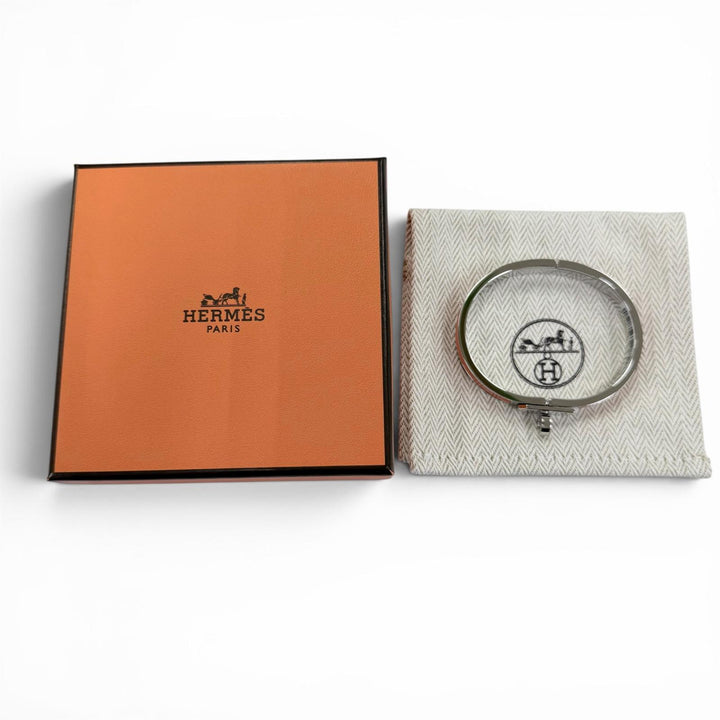 Pristine HERMES Bangle Mini Click Kelly Bracelet Silver Women