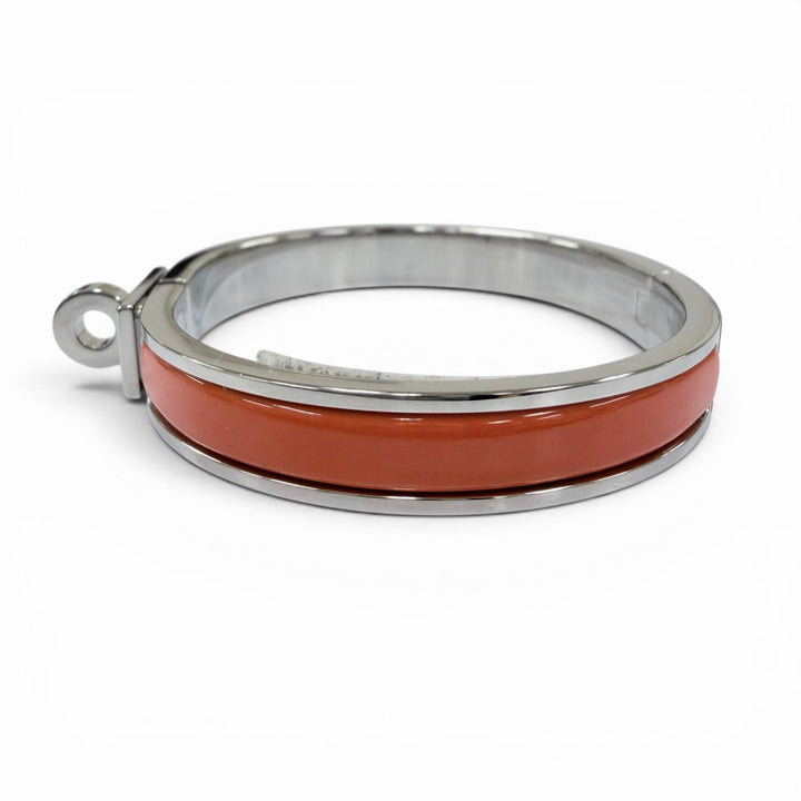 Pristine HERMES Bangle Mini Click Kelly Bracelet Silver Women