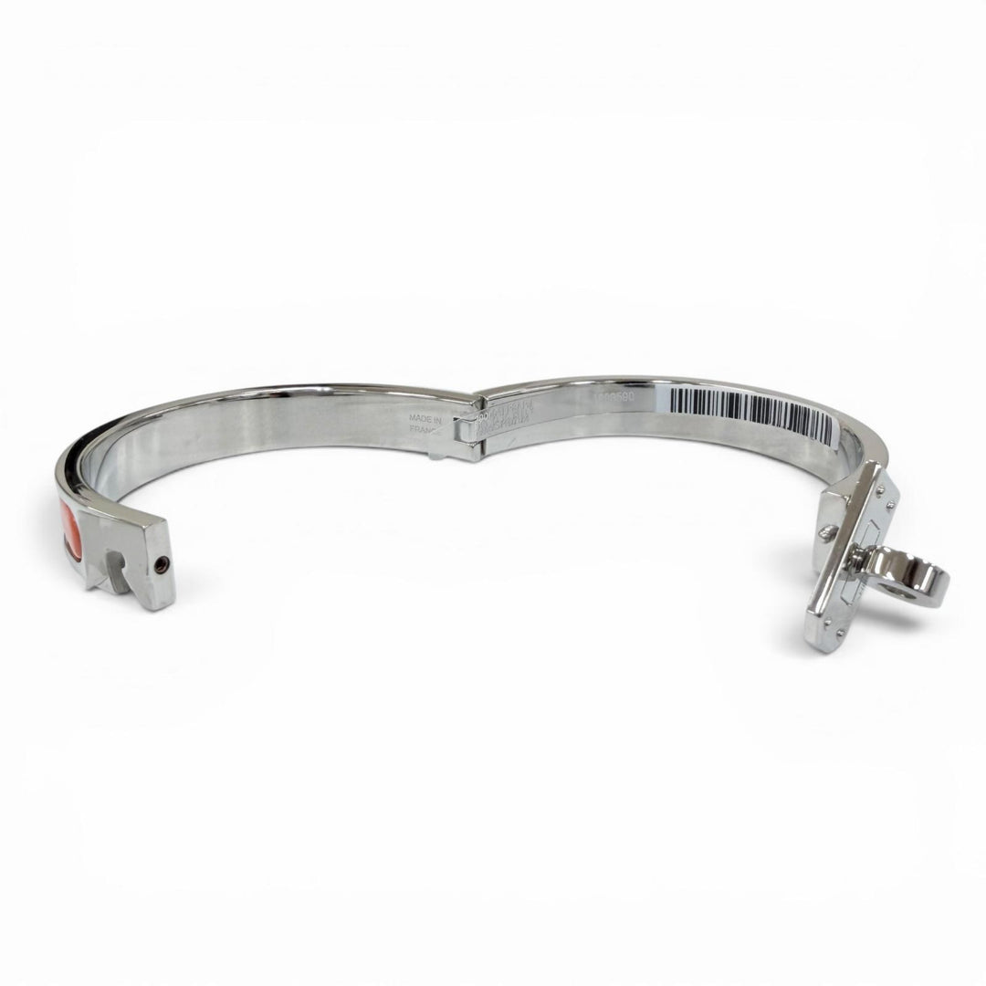 Pristine HERMES Bangle Mini Click Kelly Bracelet Silver Women