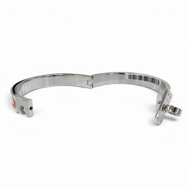 Pristine HERMES Bangle Mini Click Kelly Bracelet Silver Women