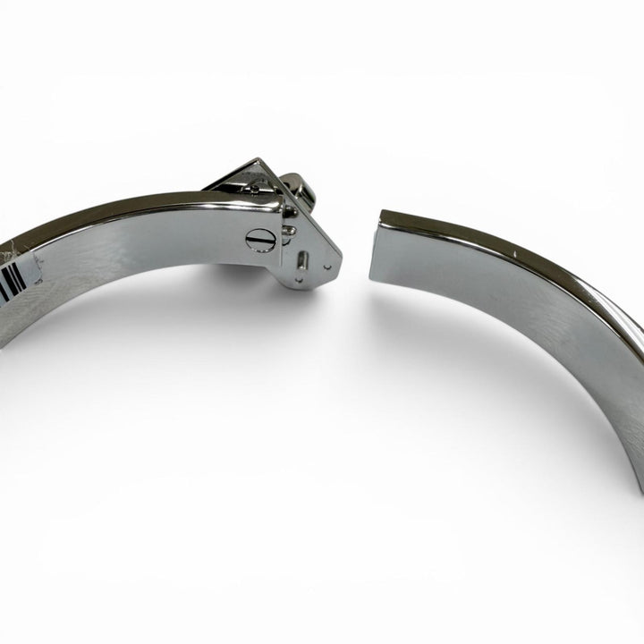 Pristine HERMES Bangle Mini Click Kelly Bracelet Silver Women