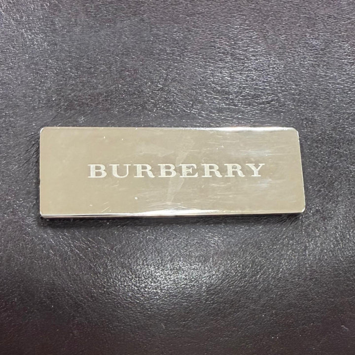 Excellent BURBERRY Handbag Nova Check Leather Duffle Bag with Logo beige leather