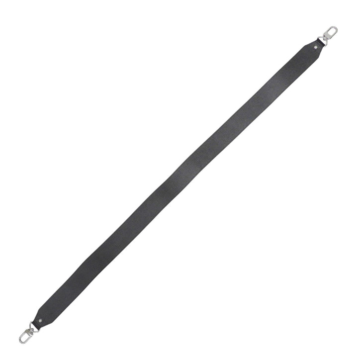 Excellent LOUIS VUITTON Shoulder strap Logo design black leather J02392