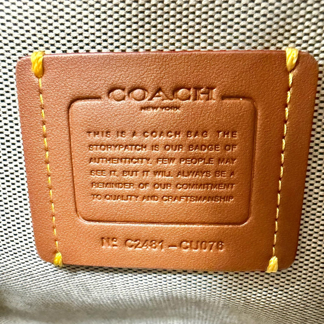 Excellent COACH Backpack Daypack Tabby Quilted leather chain shoulder CU076
