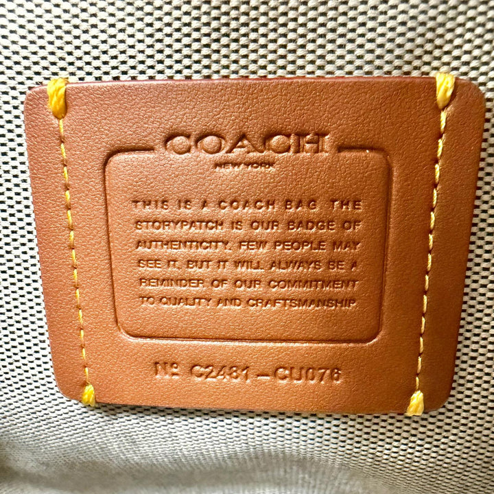Excellent COACH Backpack Daypack Tabby Quilted leather chain shoulder CU076