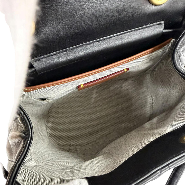Excellent COACH Backpack Daypack Tabby Quilted leather chain shoulder CU076