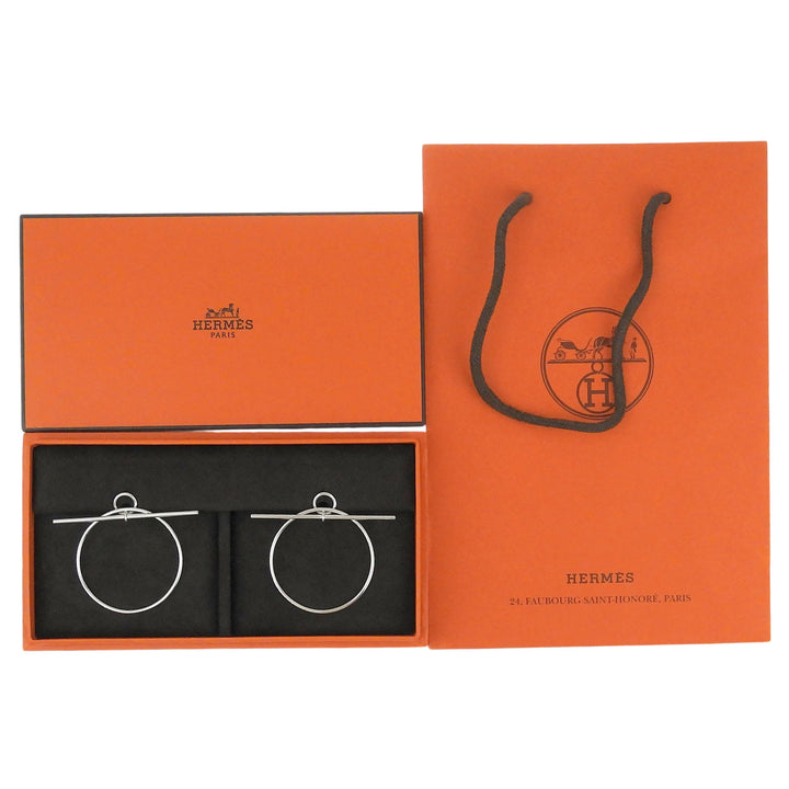 Pristine HERMES Pierce Loop MM Silver SV925 Women 25S301641