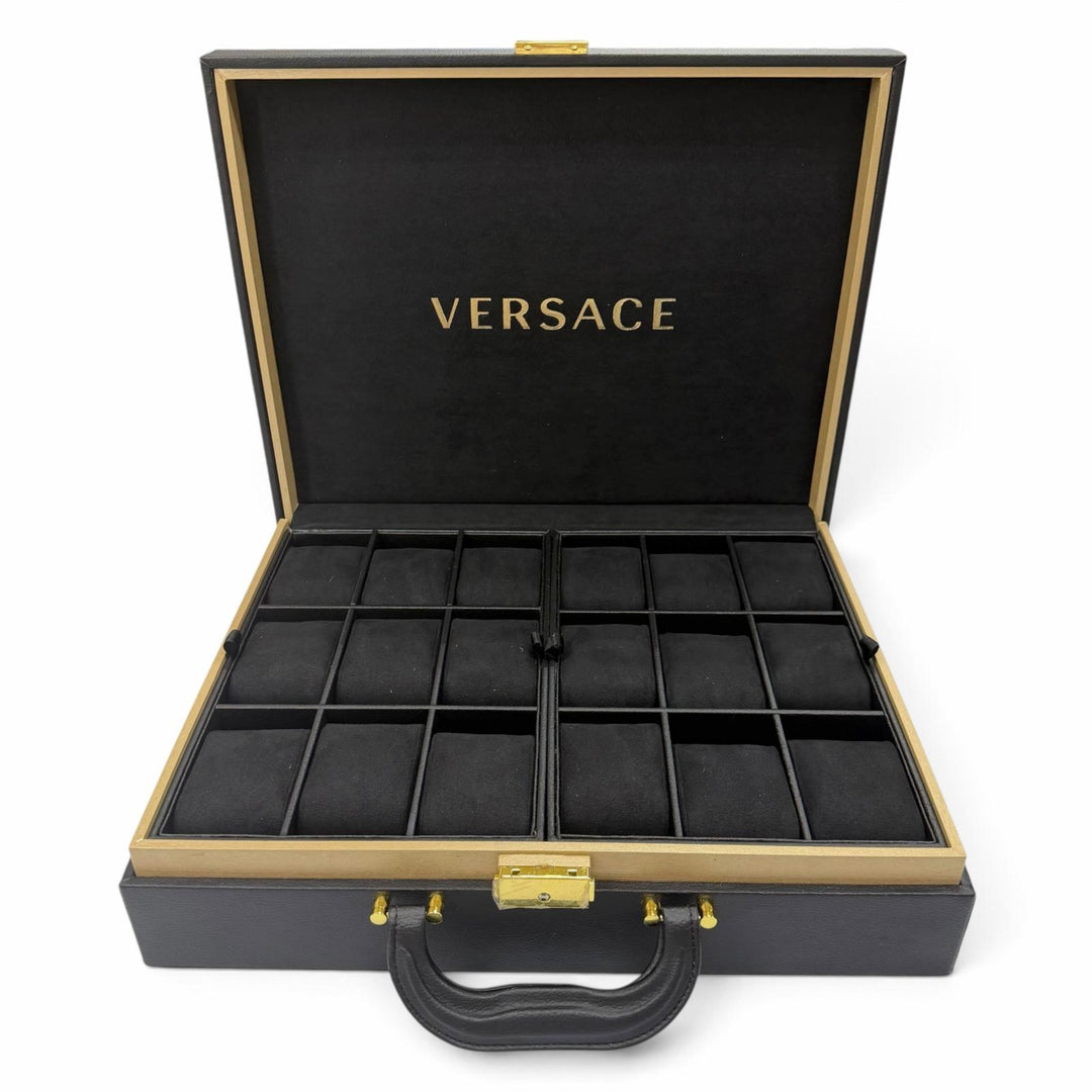 Great VERSACE Other accessories Medusa watch bag attaché case black leather