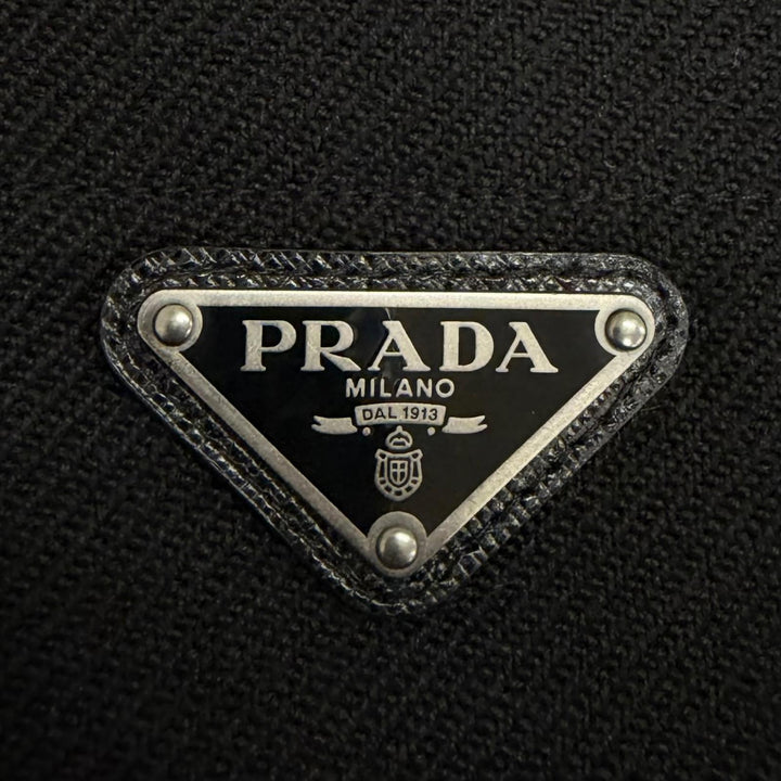Great PRADA Blouson Triangle logo black Virgin wool mens IT 36