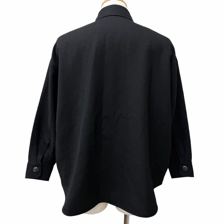 Great PRADA Blouson Triangle logo black Virgin wool mens IT 36