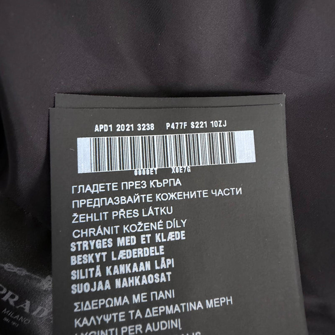 Great PRADA Blouson Triangle logo black Virgin wool mens IT 36