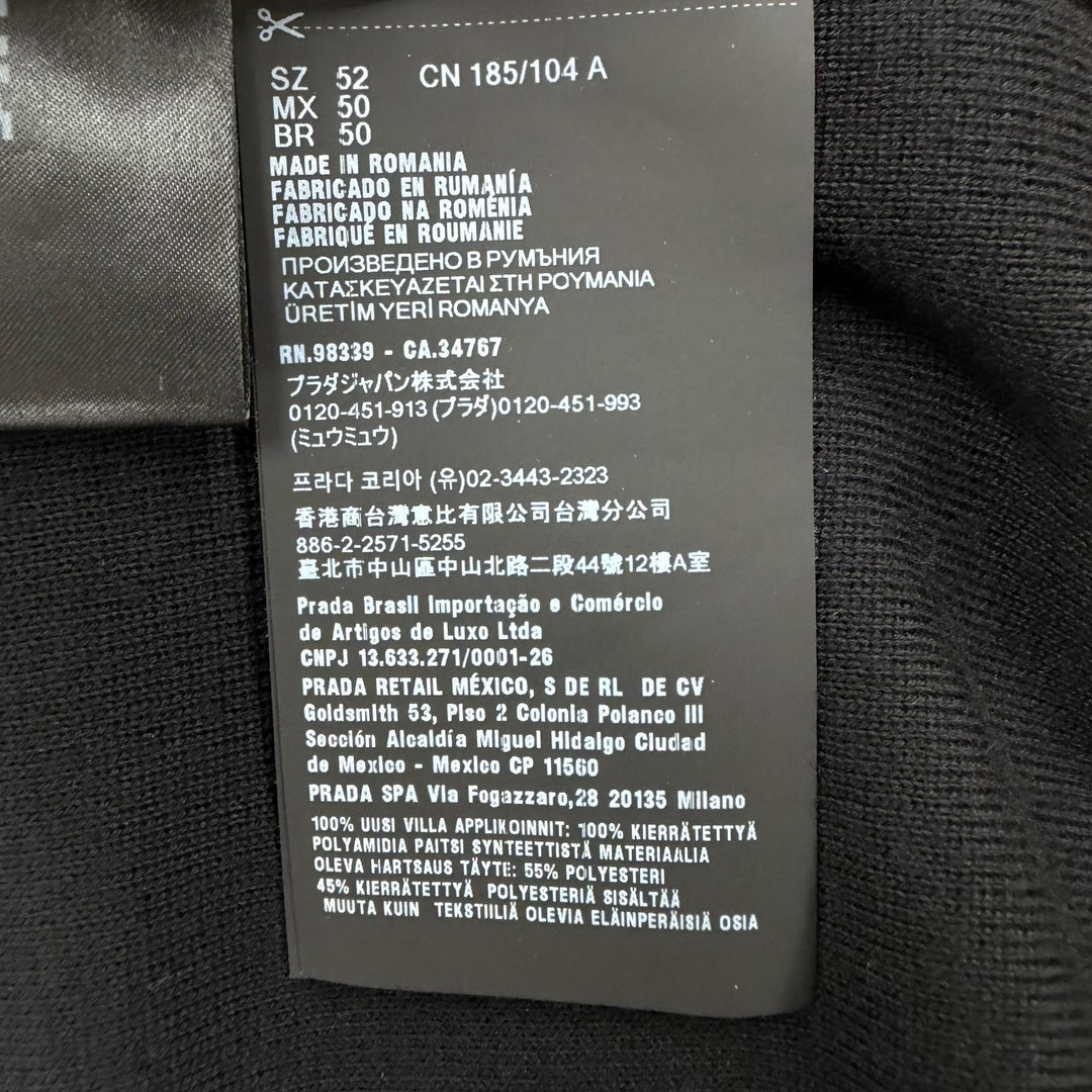 Great PRADA hoodie Triangle Logo Hooded Zip-Up Knit Nylon Jacket 52 UMG107