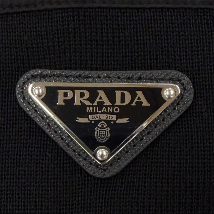 Great PRADA hoodie Triangle Logo Hooded Zip-Up Knit Nylon Jacket 52 UMG107