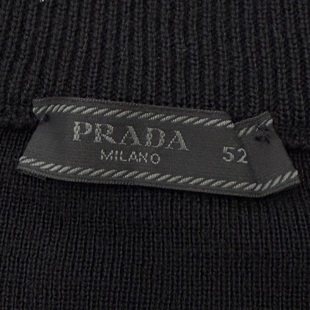 Great PRADA hoodie Triangle Logo Hooded Zip-Up Knit Nylon Jacket 52 UMG107