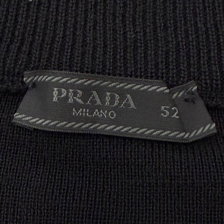 Great PRADA hoodie Triangle Logo Hooded Zip-Up Knit Nylon Jacket 52 UMG107