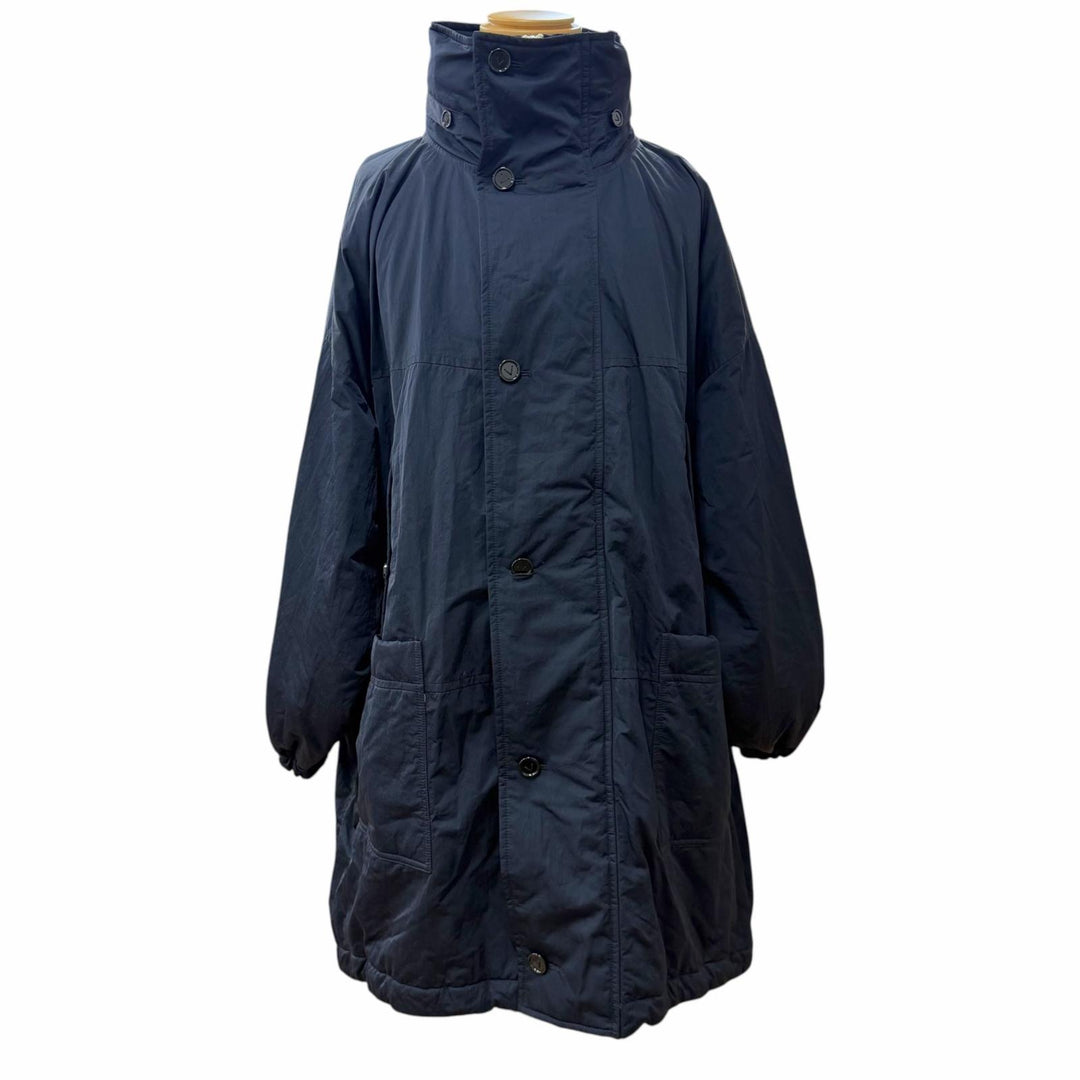 Great BOTTEGAVENETA coat Hooded double-zip padded hoodie Navy mens XS 752734