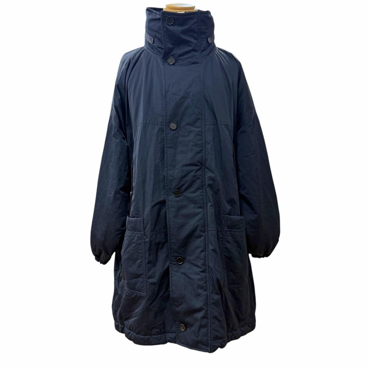 Great BOTTEGAVENETA coat Hooded double-zip padded hoodie Navy mens XS 752734