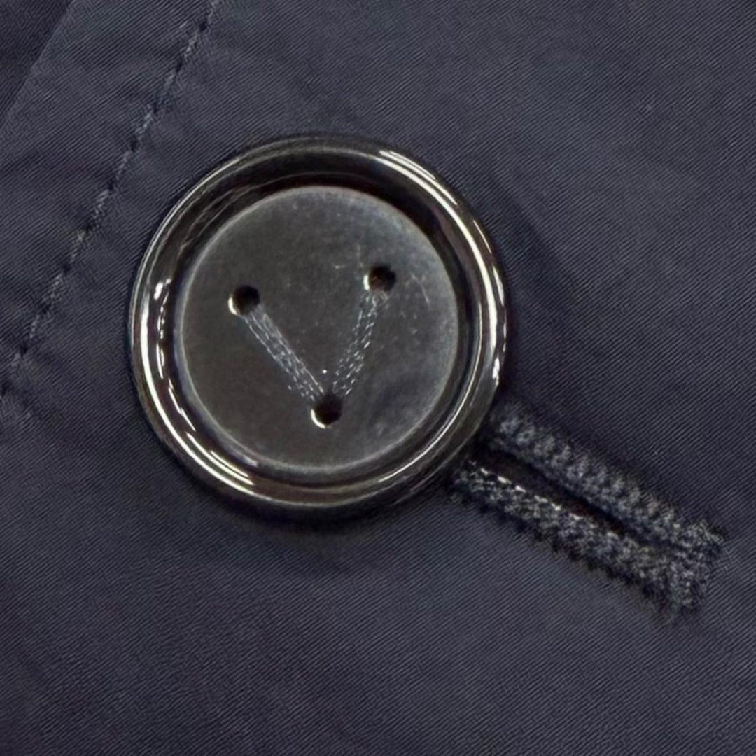 Great BOTTEGAVENETA coat Hooded double-zip padded hoodie Navy mens XS 752734