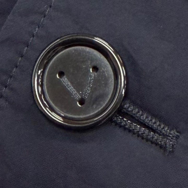 Great BOTTEGAVENETA coat Hooded double-zip padded hoodie Navy mens XS 752734