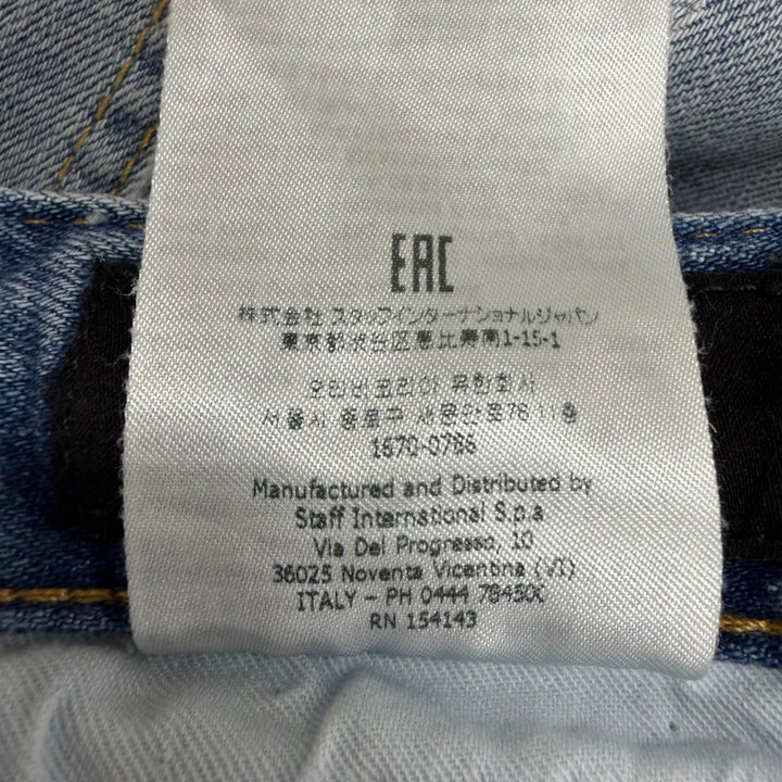 Discounted Great DSQUARED2 Denim pants Distressed finish, ICON logo Indigo blue