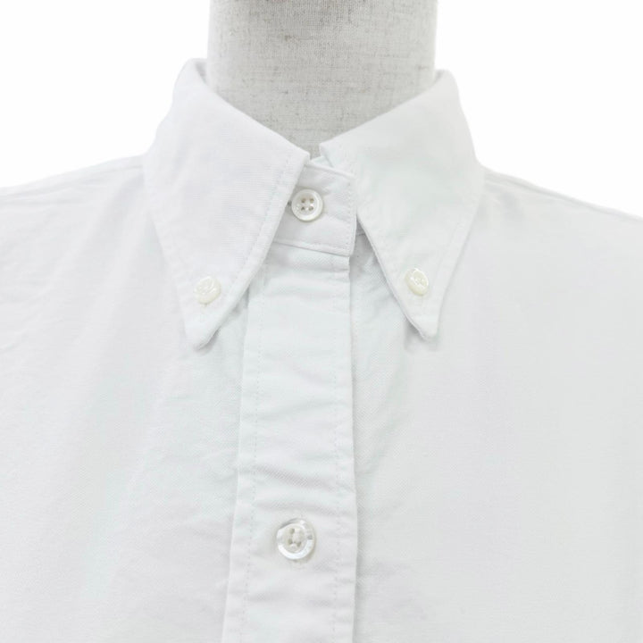 Excellent THOM BROWNE one piece Long-length, long-sleeved shirt white 40 FDS001A