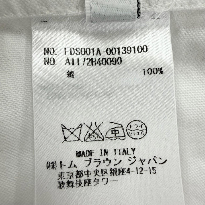 Excellent THOM BROWNE one piece Long-length, long-sleeved shirt white 40 FDS001A