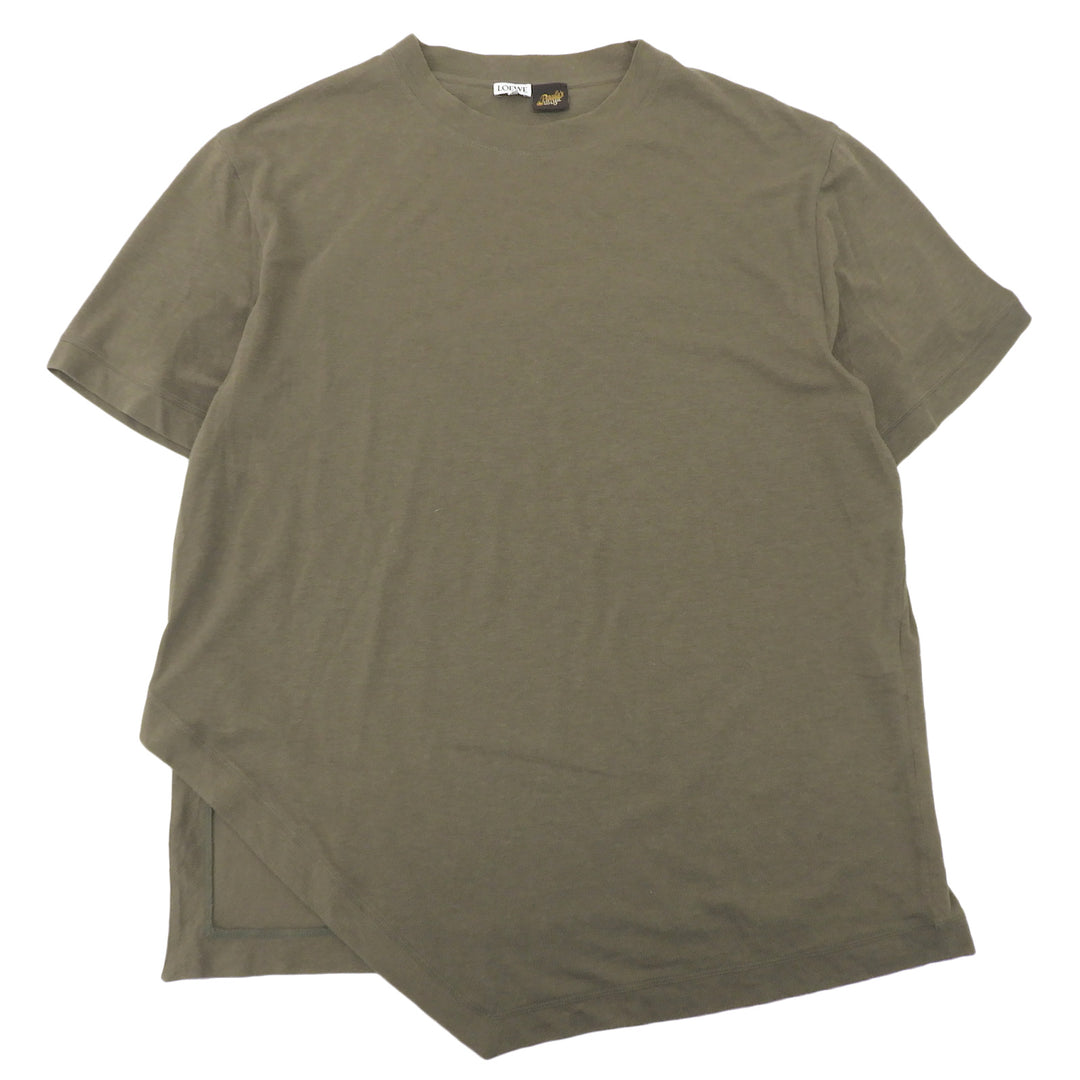Great LOEWE×Paulas Ibiza Short sleeve T-shirt anagram khaki mens XXL H616Y22X56