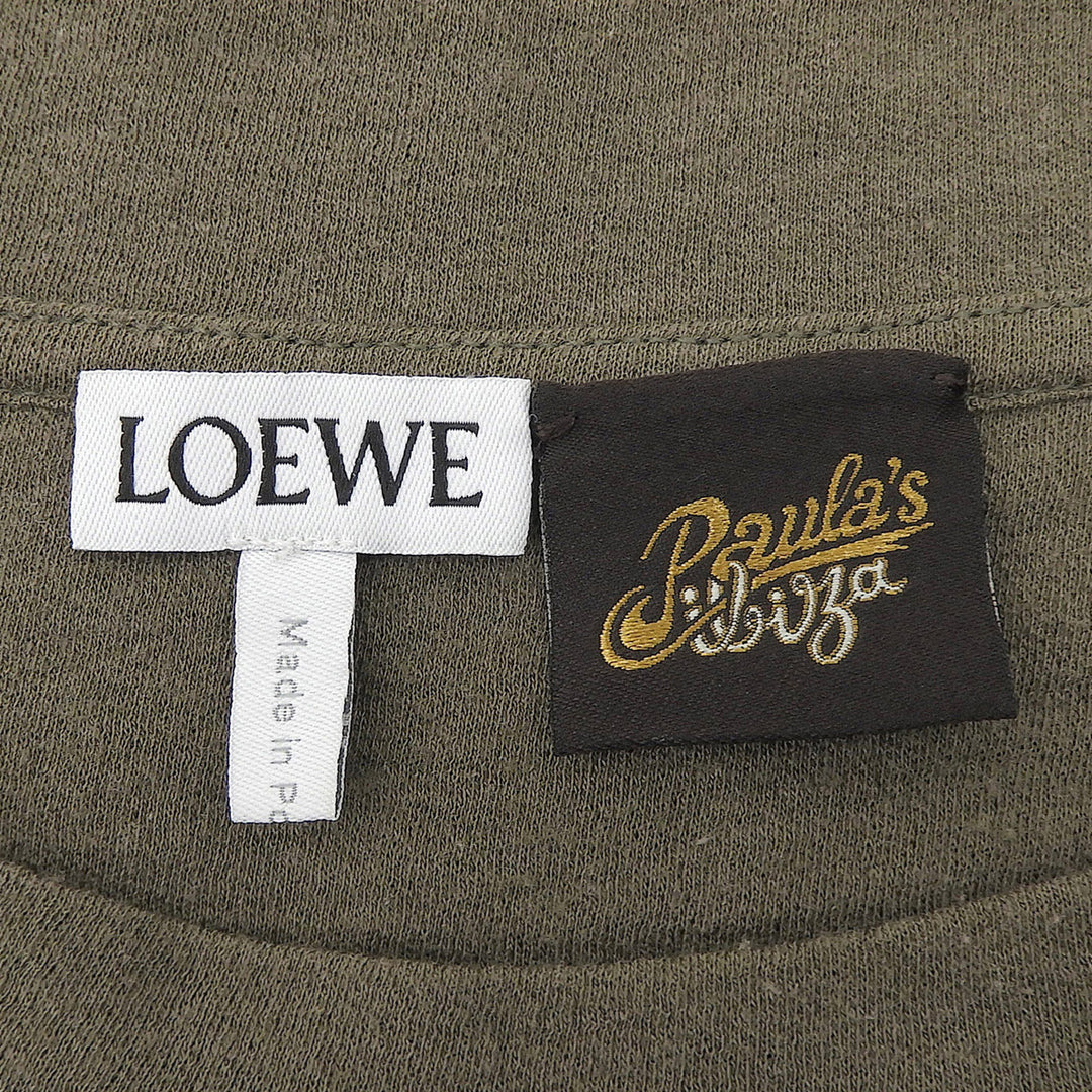 Great LOEWE×Paulas Ibiza Short sleeve T-shirt anagram khaki mens XXL H616Y22X56