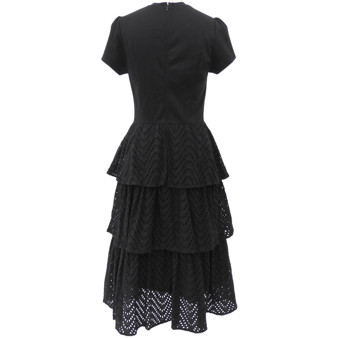 Excellent BORDERS at BALCONY one piece LACE DRESS black Women 36 BD2111-3E-22