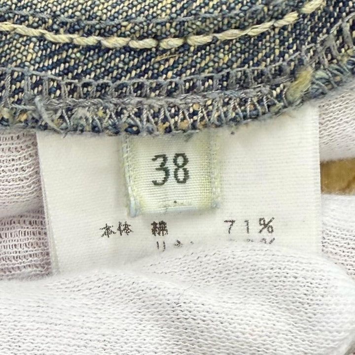 Excellent mina perhonen one piece always denim Indigo blue cotton 38 dn5301