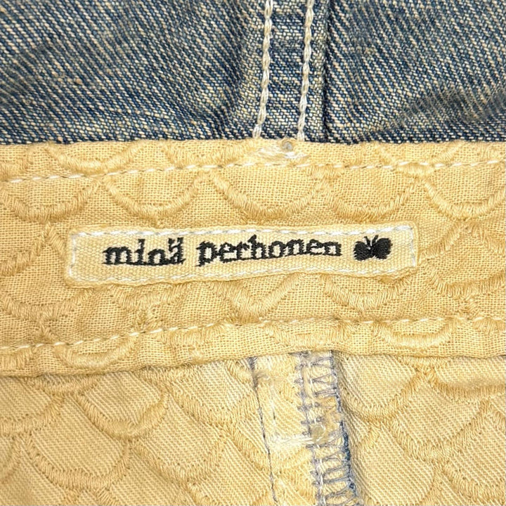 Excellent mina perhonen one piece always denim Indigo blue cotton 38 dn5301