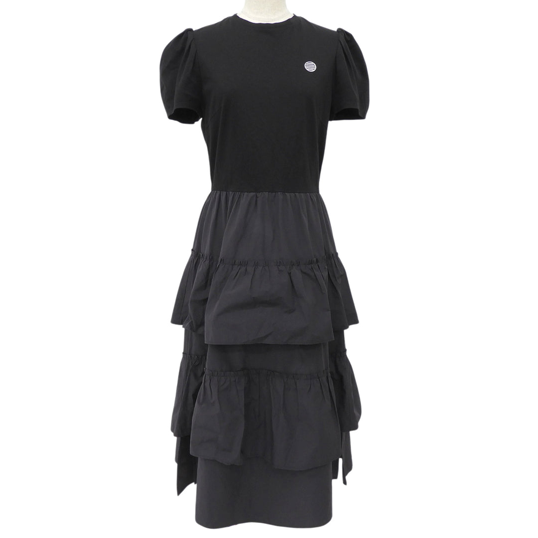 Great BORDERS at BALCONY Tiered docking dress black 38 BD2111P-2E-03