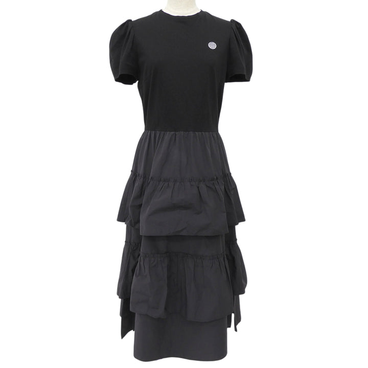 Great BORDERS at BALCONY Tiered docking dress black 38 BD2111P-2E-03