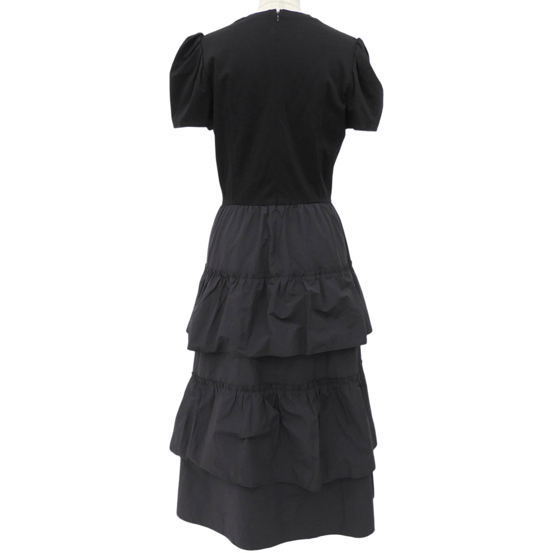 Great BORDERS at BALCONY Tiered docking dress black 38 BD2111P-2E-03