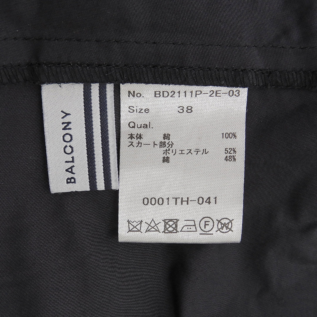 Great BORDERS at BALCONY Tiered docking dress black 38 BD2111P-2E-03