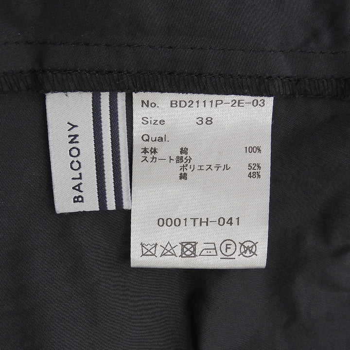 Great BORDERS at BALCONY Tiered docking dress black 38 BD2111P-2E-03