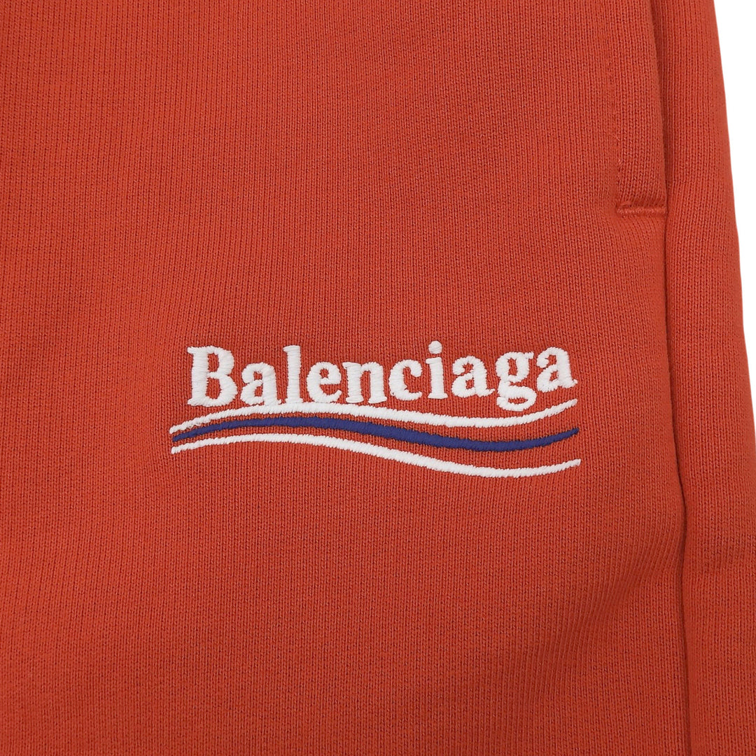 Excellent BALENCIAGA Shorts Campaign logo Red cotton mens M 676137