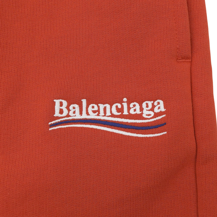 Excellent BALENCIAGA Shorts Campaign logo Red cotton mens M 676137
