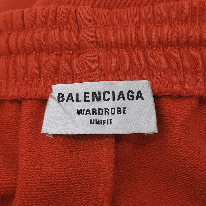 Excellent BALENCIAGA Shorts Campaign logo Red cotton mens M 676137