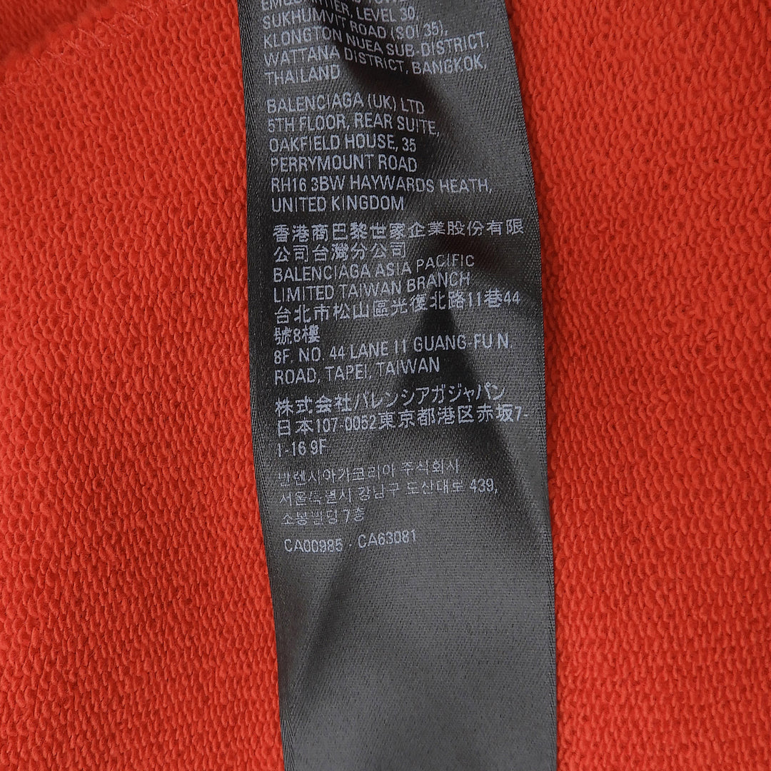 Excellent BALENCIAGA Shorts Campaign logo Red cotton mens M 676137