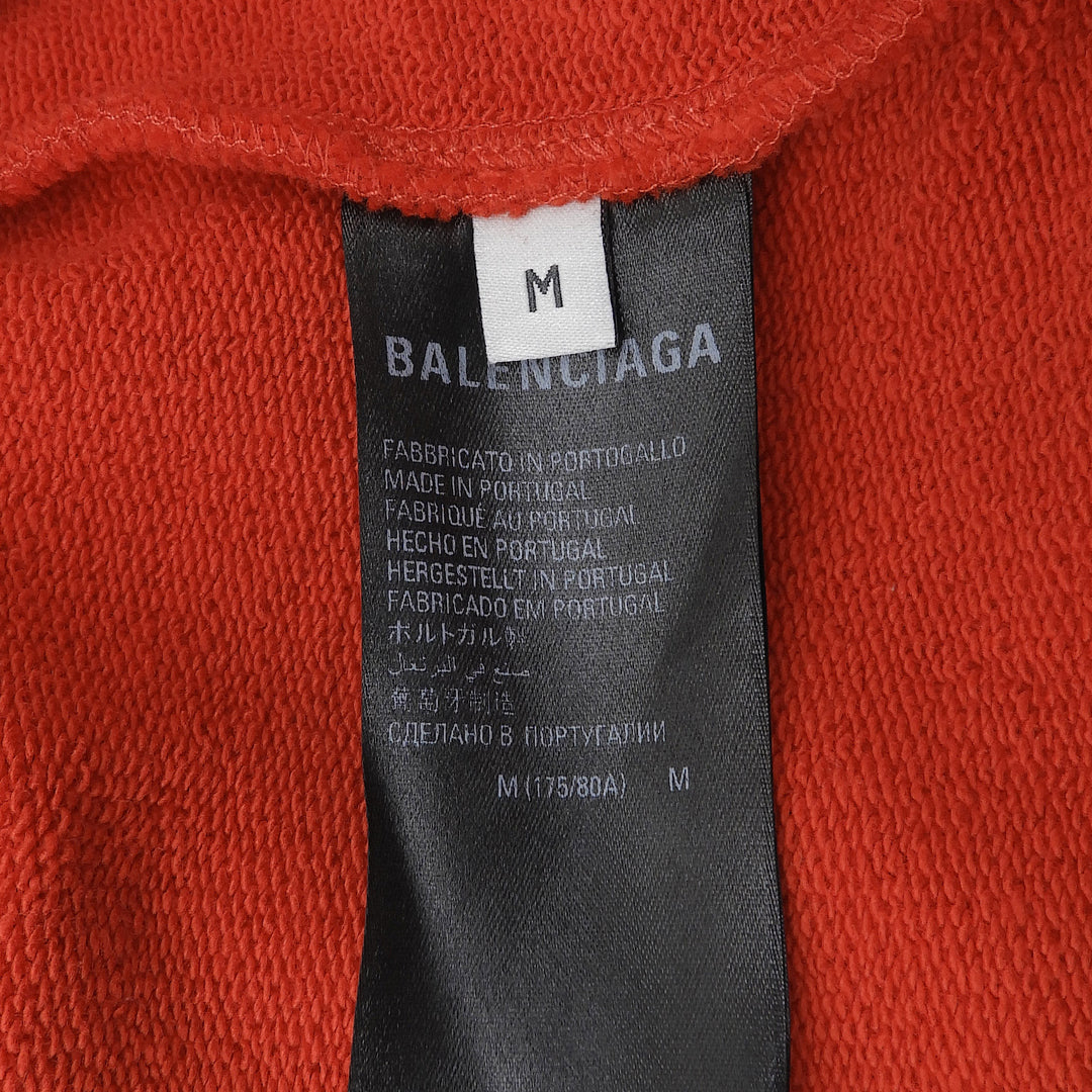 Excellent BALENCIAGA Shorts Campaign logo Red cotton mens M 676137