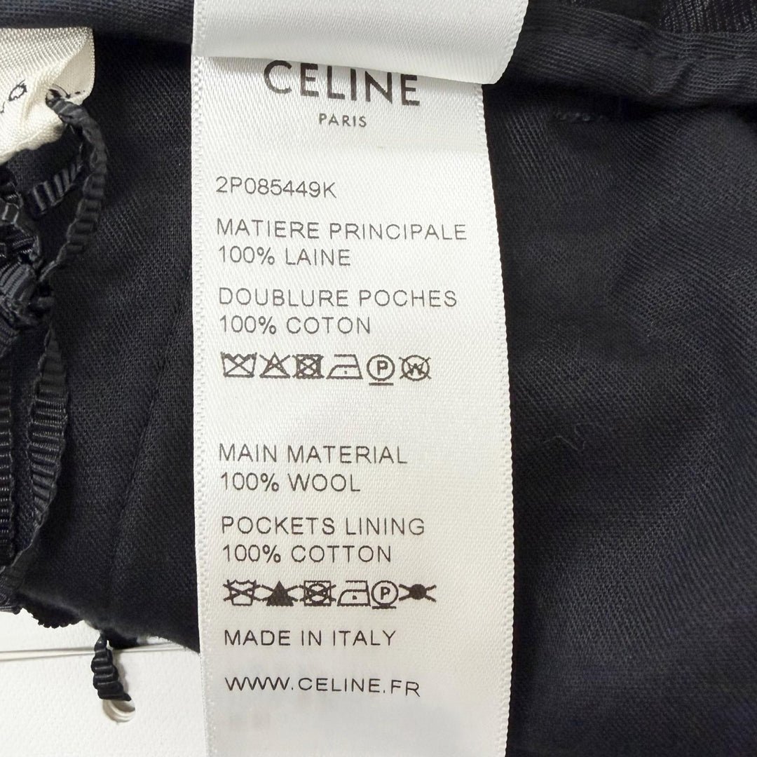 Pristine CELINE slacks Striped Pattern Navy wool mens 46 2P085449K