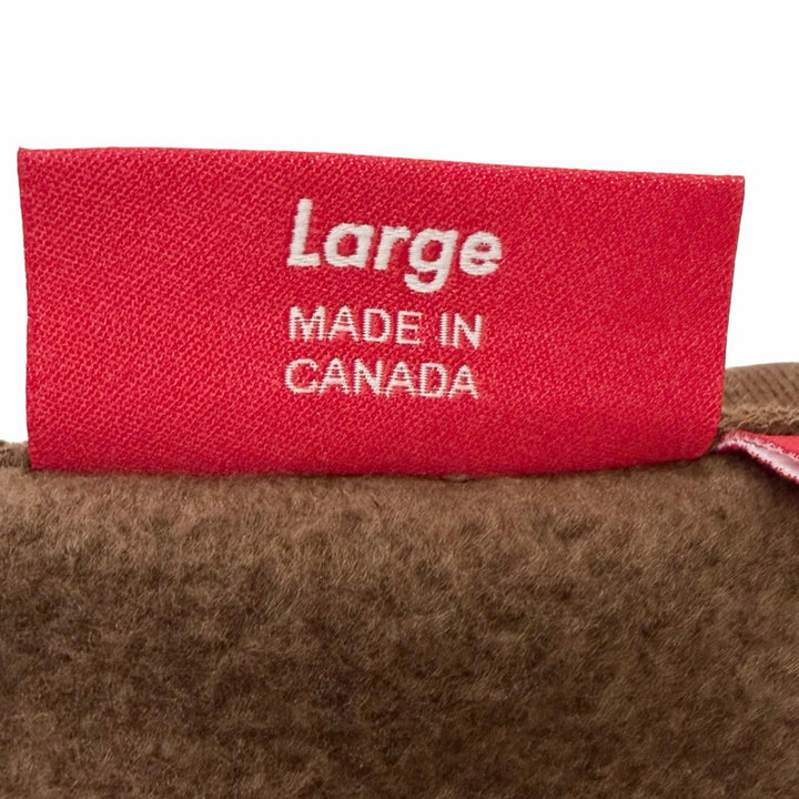 Excellent Supreme sweat Crest Crewneck Logo print Brown cotton mens L